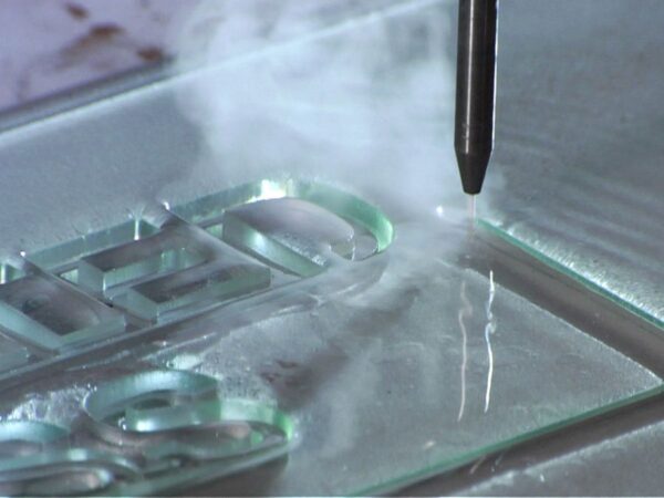 Waterjet Cutting Glass With Vichor Waterjet Cutting Machine